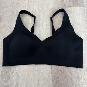 Womens Seamless Bra Large Black Lightweight Ultra Soft Everyday Comfy Casual